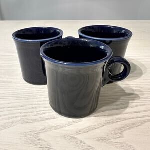 Fiestaware Dark Blue Cobalt Ring Handle Mug Lot Of 3